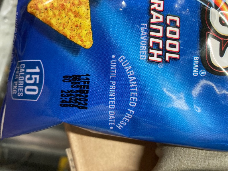 Photo 2 of ****EXPIRATION FEBRUARY 11, 2025****Doritos Flavored Tortilla Chips, Cool Ranch, 1 Ounce (Pack of 40)