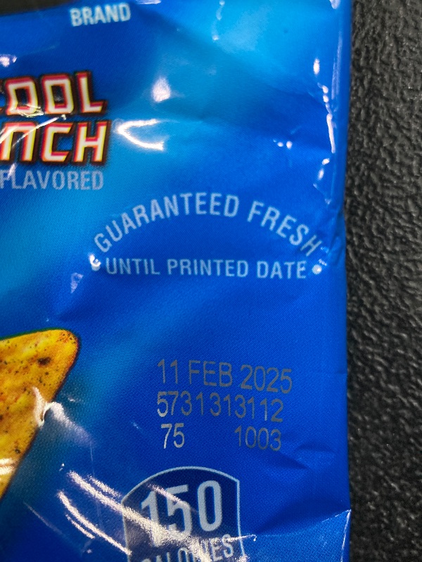 Photo 2 of ****EXPIRATION FEB 11, 2025****Doritos Cool Ranch Flavored Tortilla Chips, 1 Ounce (Pack of 40) 