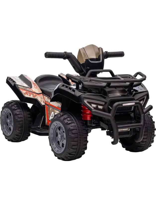 Photo 1 of Aosom Kids ATV Four Wheeler Ride on Car, Motorized Quad, 6V Battery Powered Electric Quad with Songs for 18-36 Months, Black