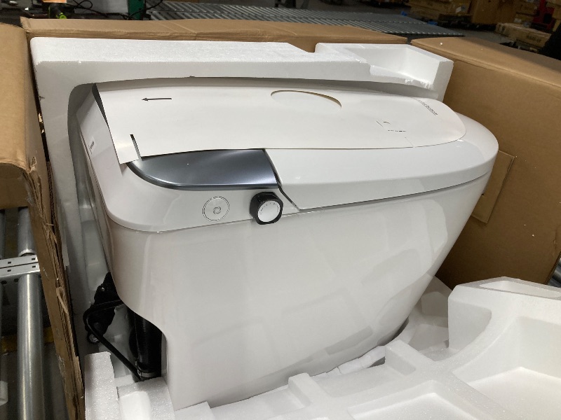 Photo 2 of CASTA DIVA CD-W10V Non-electric Elongated Smart Bidet Toilet, Built-in Air Pressure-Assisted System for Power Flush,Footkick Flush,Soft Open and Close, 1.0GPF