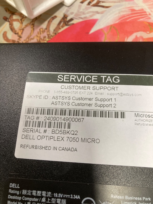 Photo 1 of Dell OptiPlex 7050 Micro Computer