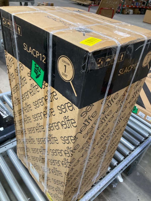 Photo 1 of SereneLife SLACP12 Single Duct Portable Air Conditioner-12000 BTU Capacity (Ashrae) Compact Home A/C Cooling Unit with Built-in Dehumidifier & Fan Modes, Includes Window Mount Kit (White)