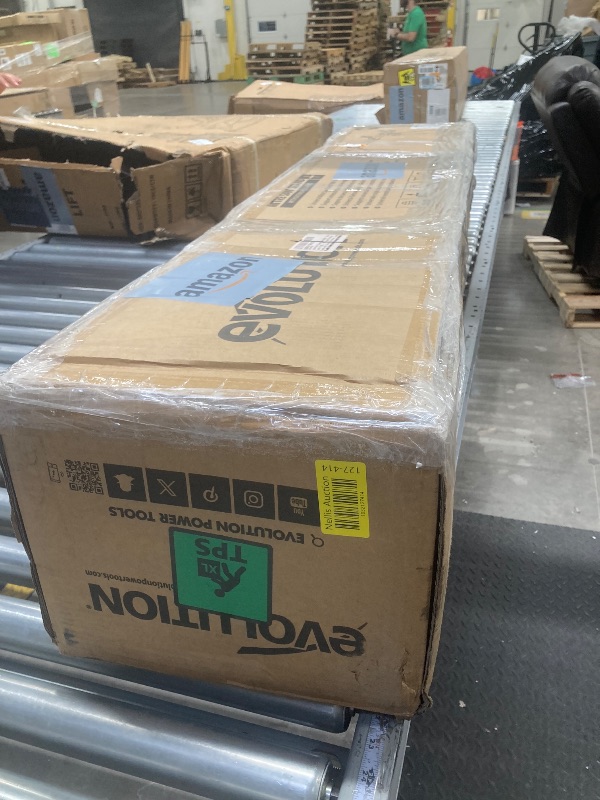 Photo 3 of Evolution Power Tools Miter Saw Stand PLUS - Compact Folding Stand with Extendable Arms, Large Wheels, Universal Fittings for Most Brands Evolution, Makita, DeWalt, Bosch, Ryobi, Einhell and Metabo