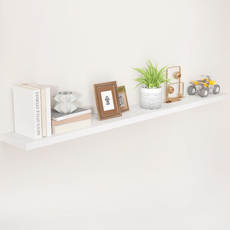 Photo 1 of 72" floating shelves in white 