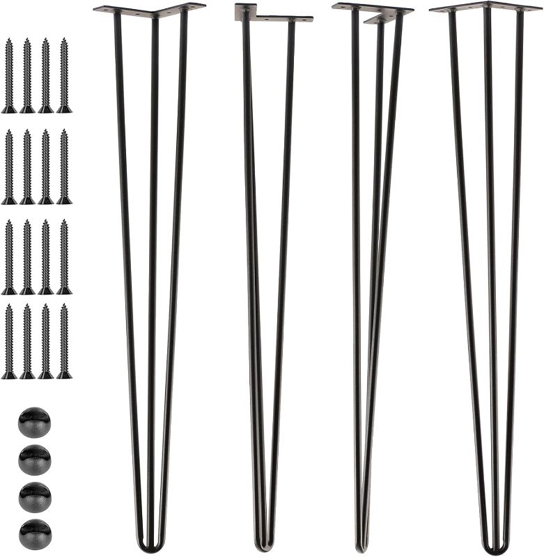 Photo 3 of hairpin legs / replacement legs in black