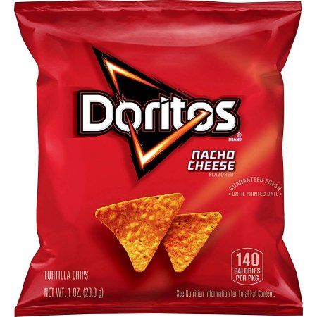 Photo 1 of Doritos Nacho Cheese Flavored Tortilla Chips Snack 1 Oz Bags 40 Count Multipack
