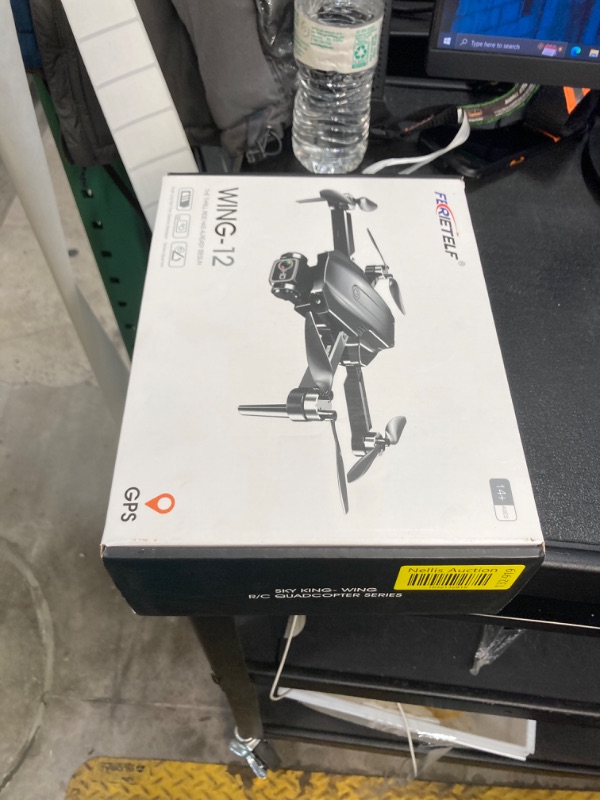 Photo 1 of FERIETELF Drones with Camera for Adults 4K - B12 GPS Drone, Under 250g, Brushless Motor, Auto Return, Follow Me, Point of Interest, 50 Mins Long Flight, Lightweight and Foldable Drone for Beginner