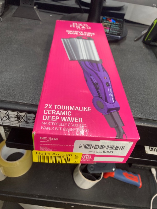 Photo 2 of Bed Head Wave Artist Deep Waver | Combat Frizz, Get Long Lasting Results, & Add Massive Shine for Beachy Waves | With Tourmaline Ceramic Technology (Purple)