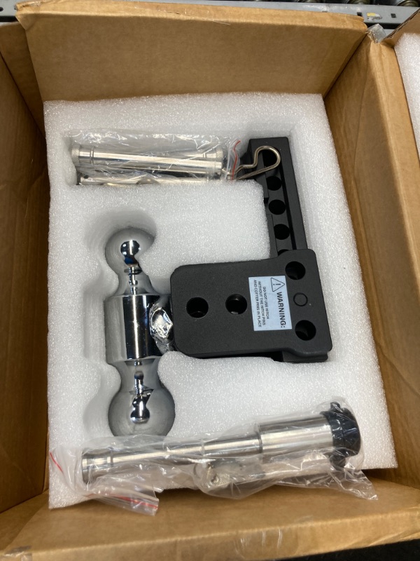 Photo 2 of Adjustable Trailer Hitch, Drop Hitch, Fits 2.5" Receiver, 7 Inch Drop/Rise, 2" x 2-5/16" Dual Ball Hitches for Trucks, 15,000 Lbs GTW
