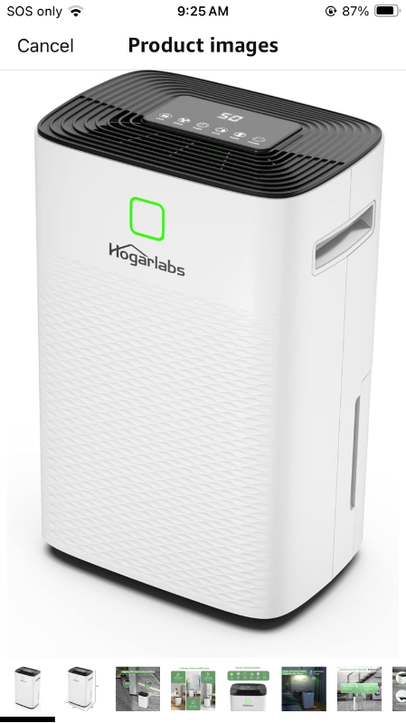 Photo 1 of 4.3 4.3 out of 5 stars (1,060)
34 Pint Dehumidifiers for Home Basements, with 3 Working Modes, Overflow Protection, and Auto Shut off Restart. Ultra Silent Dehumidifier with Drain Hose, Intelligent Humidity Control