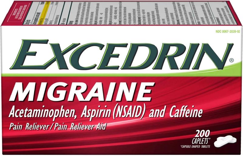 Photo 1 of (***6-Pack***)Excedrin Migraine Relief Caplets to Alleviate Migraine Symptoms - 200 Count