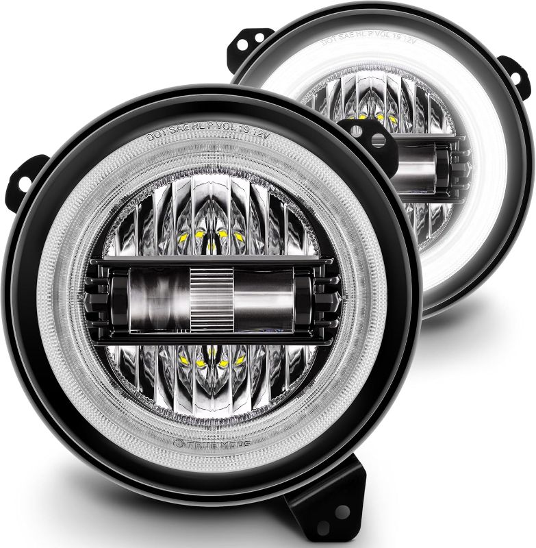 Photo 1 of CAFOPAR  SP-CL1269  MODS 9 Inch Round LED Headlights Replacement for 2018-2025 Jeep Wrangler JL JLU Unlimited Gladiator JT Accessories [DOT Approved] [Dual-HALO DRL] Sealed Beam Front Head Light Lamp Bulb