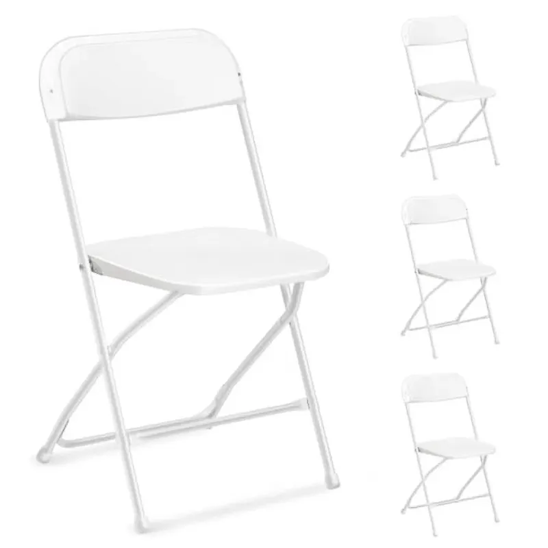 Photo 1 of  4 Pack Portable Plastic Folding Chairs, Stackable Chairs