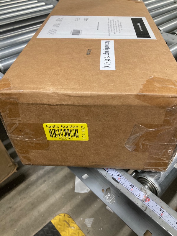 Photo 1 of Amazon Commercial Emergency Light Exit Sign, 1-Pack, Exit Combo with Battery Backup, 2 LED Adjustable Heads, Nickel