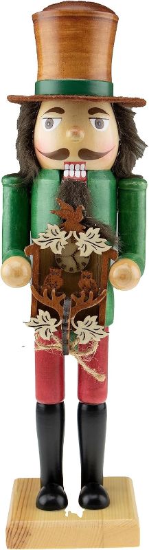 Photo 1 of Clever Creations cRAFTER 10 Inch Traditional Wooden Nutcracker, Festive Christmas Décor for Shelves and Tables