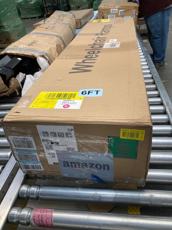 Photo 1 of FACHNUO 10FT Portable Wheelchair Ramp Non-Skid Handicap Ramps Folding Wheel Chair Ramp Aluminum Threshold Ramp for Doorways, Curbs Mobility Scooter Ramps for Home, Steps 29'' Wide 800LBS Capacity