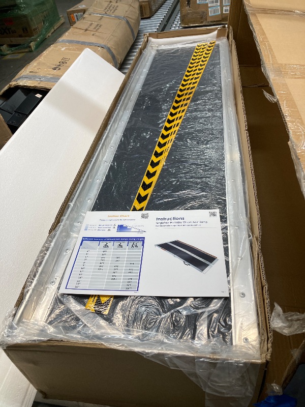 Photo 1 of FACHNUO 10FT Portable Wheelchair Ramp Non-Skid Handicap Ramps Folding Wheel Chair Ramp Aluminum Threshold Ramp for Doorways, Curbs Mobility Scooter Ramps for Home, Steps 29'' Wide 800LBS Capacity