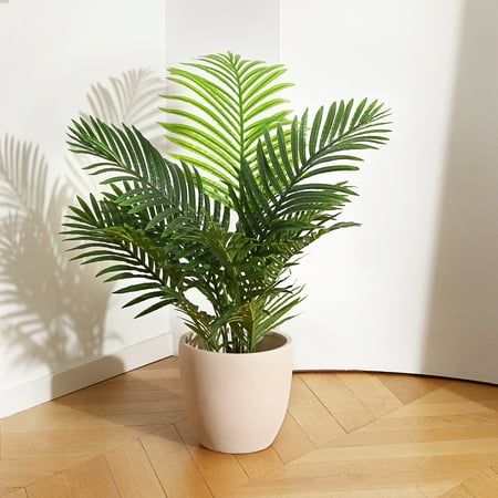 Photo 1 of 3 Feet Fake Majesty Palm Plant Artificial Majestic Palm Faux Ravenea Rivularis in Pot for Indoor Outdoor Home Office Store Great Housewarming Gift