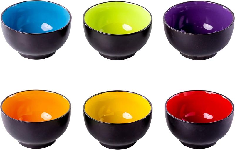 Photo 1 of ***ONLY 4*** Bruntmore 20 Ounce Multi color Ceramic Bowls Dessert Bowls Set Of 4, 20 Oz Porcelain Dip Ice Cream Bowls, Serving Bowls, Microwave, Pasta Bowls.