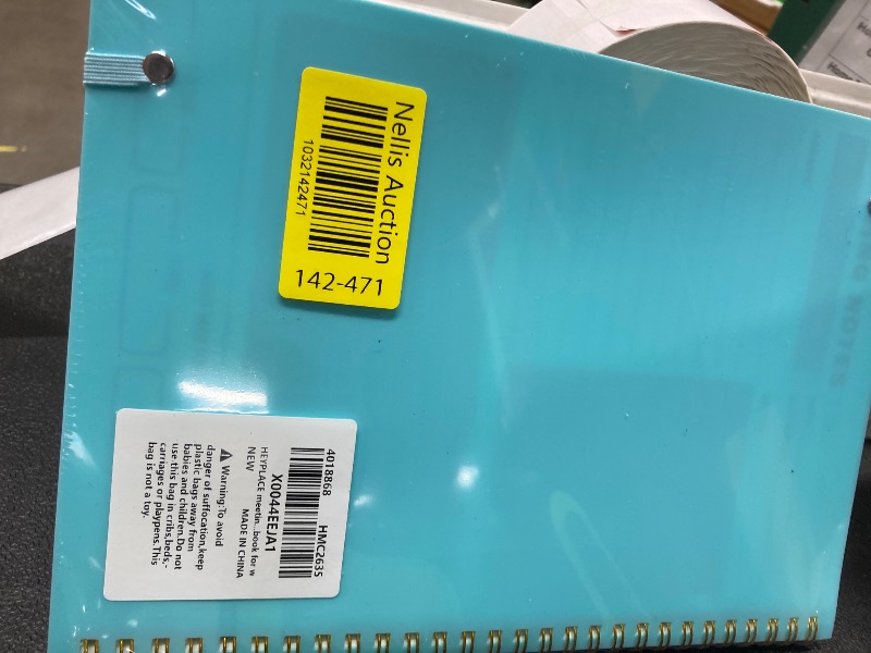 Photo 1 of HEYPLACE Simplified Meeting Notebook, 7x10 Inch Meeting Notebook for Work Hardcover Spiral Notebook Work Project Planner for Office Note Taking Blue