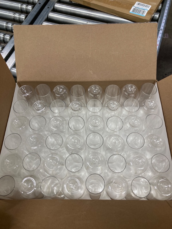 Photo 2 of 48 Pack Stemless Plastic Champagne Flutes Disposable 9 Oz Clear Plastic Toasting Glasses Shatterproof Recyclable and BPA-Free