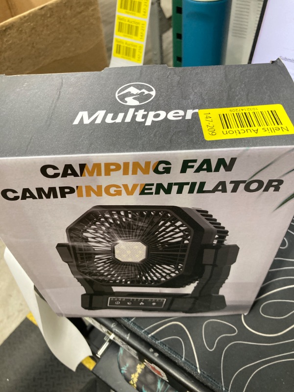 Photo 2 of 10000mAh Camping Fan Rechargeable with LED Lantern, Portable Fan Outdoor Camping Fans for Tents with Remote & Hook, 4 Speed Powerful USB Table Fan for Fishing, Camping, Travel, Jobsite