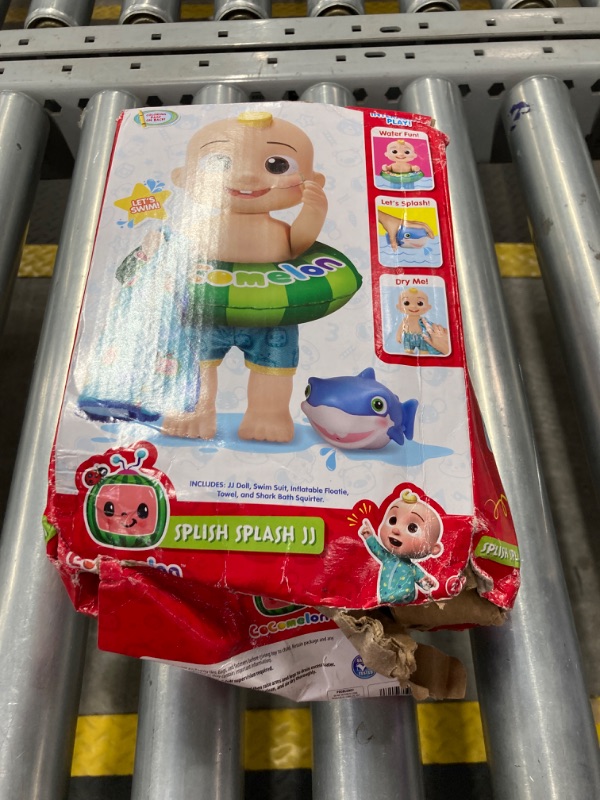 Photo 2 of **BOX IS DAMAGED***CoComelon - Splish Splash JJ Doll- with Shark Bath Squirter and Water Accessories Water Play - Toys for Kids and Preschoolers - Amazon Exclusive