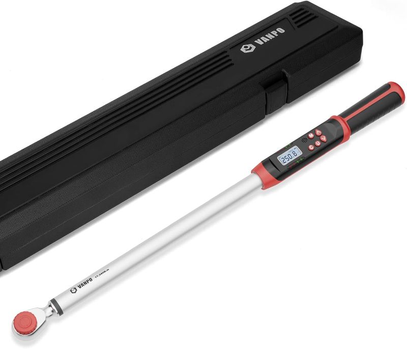 Photo 1 of 1/2-Inch Drive Digital Torque Wrench(12.5-250.8 ft-lbs./17-340Nm), Electronic Torque Wrench with Buzzer & LED Indicator, Accurate to ±2%,Torque Wrench Set for Bike Moto Car