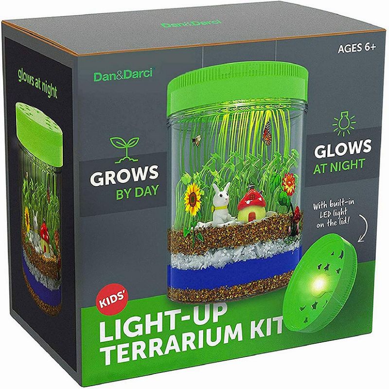 Photo 1 of Dan&Darci Light-Up Terrarium Kit for Kids - STEM Science Kits - Gifts for Kids - Educational DIY Kids Toys for Boys & Girls - Crafts Projects Ideas for Ages 6 7 8-12 Year Old Age