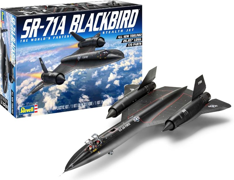 Photo 1 of ==similar==Revell Level 5 Model Kit Lockheed SR-71A Blackbird Stealth Aircraft The World's Fastest Stealth Jet 1/48 Scale Model