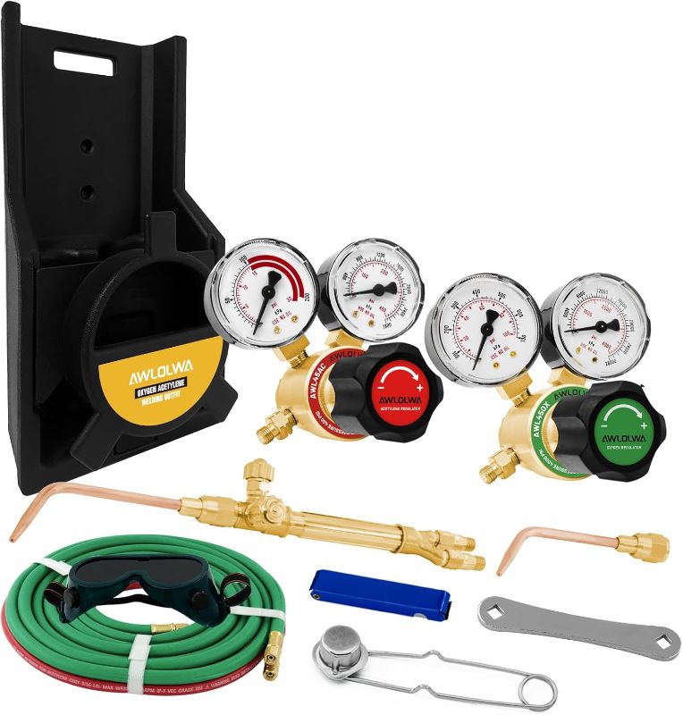 Photo 1 of 
AWLOLWA G150 J-P Light Duty Oxy Acetylene Torch Kit, Portable HVAC Cutting Torch Brazing Kit - CGA540 Oxygen Regulator, Acetylene Regulator (CGA200-A Type)...