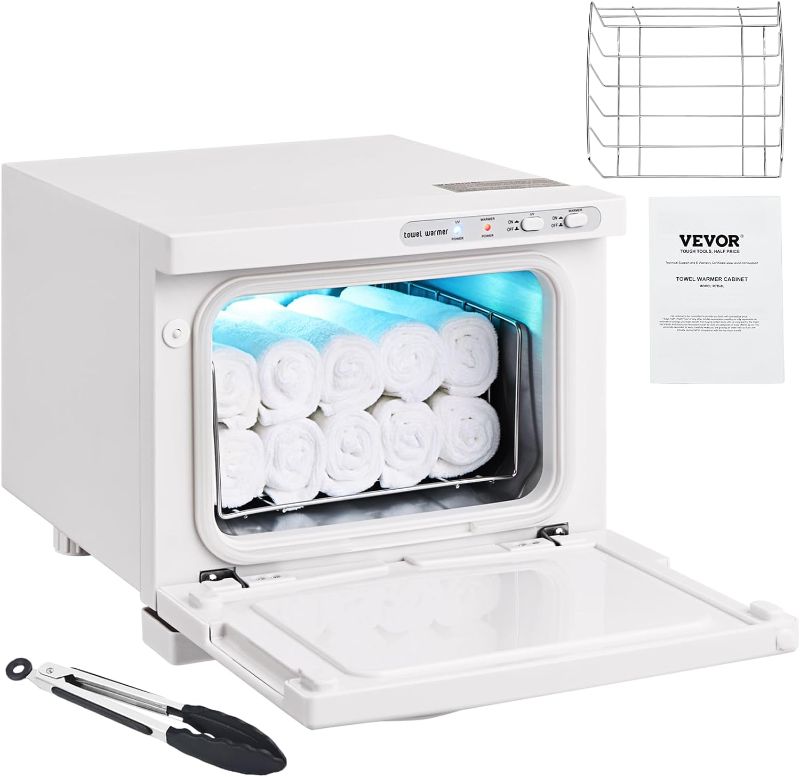 Photo 1 of 
VEVOR 8L Hot Cabinet, 2-in-1 Warmer with Stainless Steel Rack, Holds up to 16 Towels, Quick All-Round Heating for Facials, SPA, Massage, Salon, Bathroom...
Size:8L