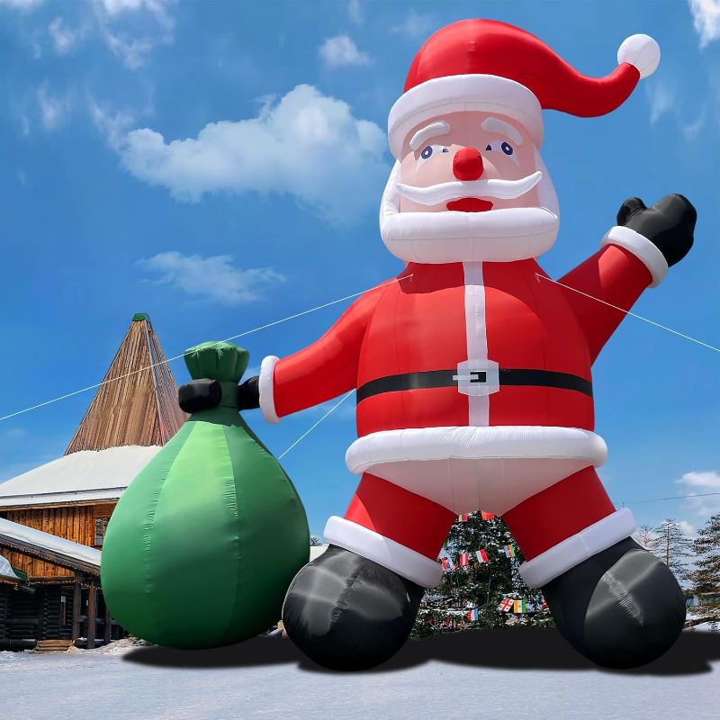 Photo 1 of 
Giant Santa Inflatable 26FT Santa Claus for Christmas Outdoor Decoration, UL Blower/Sturdy Oxford/Outdoor Blow Up Yard Decoration
Color:Red