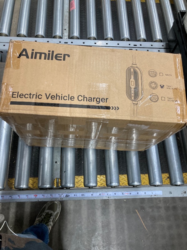 Photo 2 of AIMILER Level 2 Electric Vehicle (EV) Charger(32Amp, 220V-240V, NEMA 14-50 Plug), 25ft Cable ETL Listed Portable Indoor/Outdoor EVSE SAE J1772 EV Car Charging Station w/Delay Timer, WiFi Enabled