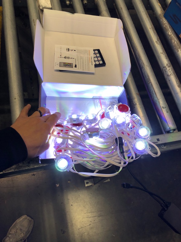 Photo 1 of 50FT Permanent Outdoor Lights,RGB Eaves Lights with App Control Remote,DIY Scene Modes IP67 Waterproof Outdoor Under Eave Lighting,Outdoor Lights for Outdoor Decor,Garden Decor,House,Party,Holiday