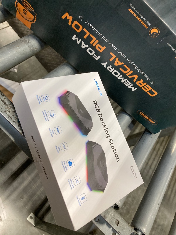 Photo 1 of JSAUX RGB Docking Station for Steam Deck (OLED)/ROG Ally X/Legion Go, 12-in-1 Steam Deck Dock with 4K@120Hz HDMI & DisplayPort Gigabit Ethernet USB-C 3.2 USB-A 3.2/2.0, SD/TF Slots 3.5mm Jack-HB1201S