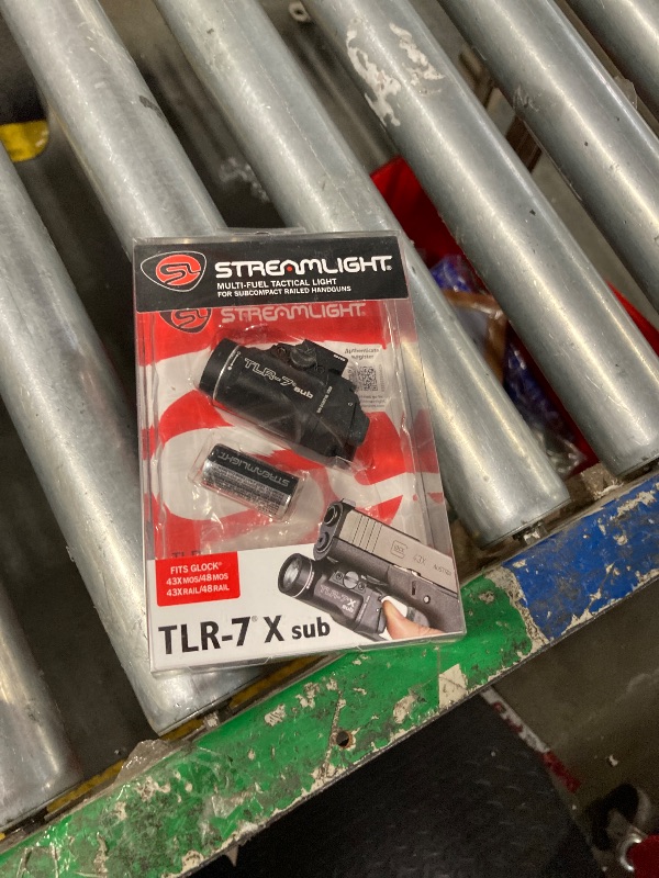Photo 1 of ***USED***PARTS ONLY***UNTESTED***Streamlight 69400 TLR-7 Sub 500-Lumen Tactical Weapon Light Designed Exclusively and Solely for Railed Glock 43X Mos/48 Mos/43X Rail/48 Rail Handguns, Includes Mounting Kit with Key, Black