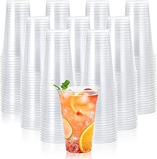 Photo 1 of 
Lilymicky 600 Pack 20 oz Clear Plastic Cups, PET Disposable Drinking Cups, 20 oz Plastic Cups, Perfect for Ice Coffe