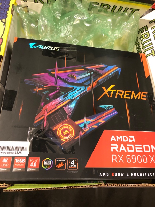 Photo 3 of GIGABYTE AORUS Radeon RX 6900 XT Xtreme WATERFORCE WB 16G Graphics Card, WATERFORCE Water Block Cooling System, 16GB 256-bit GDDR6, GV-R69XTAORUSX WB-16GD Video Card