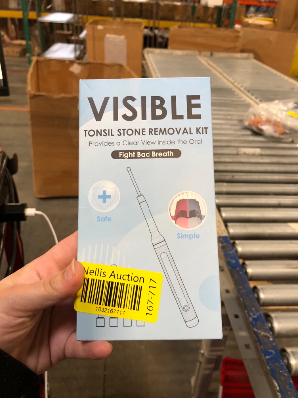 Photo 1 of Tonsil Stone Removal Kit with Camera - Visual Tonsil Stone Remover Tool with LED Light - Tonsillolith Removal Tool with 4 Head Attachments for iOS & Android - 6 Pieces (Black)