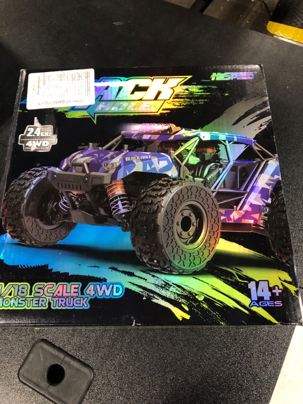 Photo 2 of (***Charger Missing***) PHOUPHO Remote Control Car 1:18 Scale 45Km/h, 4WD RC, Drift Off-Road Upgraded Brush Motor with Two Rechargeable Batteries, Hobbyist Grade for Adults, Toy Gift Kids and, Blue