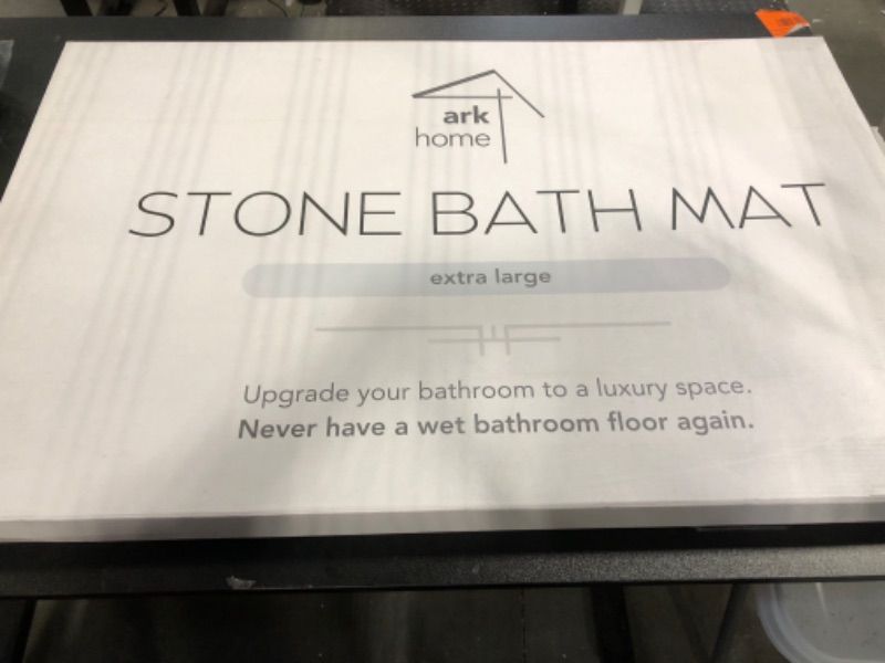 Photo 2 of Ark Home Extra Large Stone Bath Mat, Sleek and Modern, 32" x 20", Ultra Absorbent, Super Fast Drying