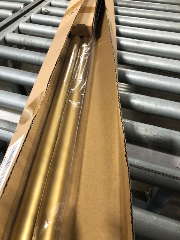 Photo 3 of 2 Pack Gold Curtain Rods 48 to 84 Inches(4-7 Feet),5/8 inch Splicing Drapery Rods,Small Curtain Rods Set,Size: 36''-88'',Brass Gold
