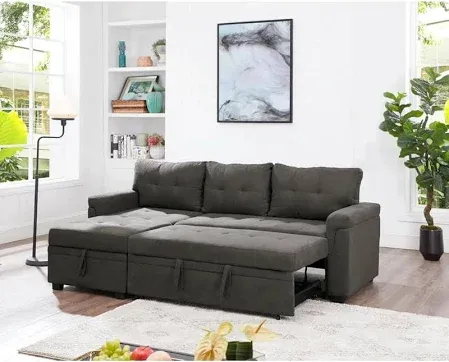 Photo 1 of ***SIMILAR****Naomi Home Jenny Tufted Sectional Sofa Sleeper With Storage Chaise, Pull-Out Couch