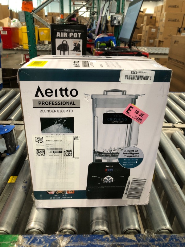 Photo 2 of Aeitto Blender, Blenders for Kitchen with 1500-Watt Motor, 68 Oz Large Capacity, Professional Countertop Blenders for Ice Crush, Frozen Drinks, Silver