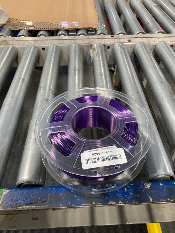 Photo 1 of ANYCUBIC Silk Dual Color Pla Filament, 2-in-1 Chrome Coextrusion Color Change 3D Printer Filament 1.75mm Dimensional Accuracy +/- 0.02mm, Silk Texture, 1KG Spool (2.2 lbs), Black Purple
