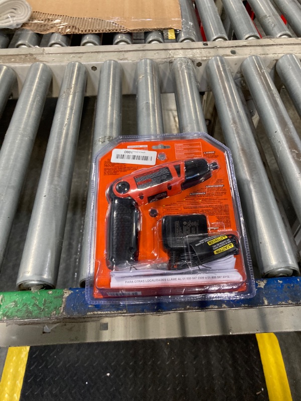 Photo 1 of BLACK+DECKER Electric Screwdriver, Cordless, 180 RPM, 3.6V, Spindle Lock with Pivoting Handle, Charger and 2 Hex Shank Bits Included (Li2000)