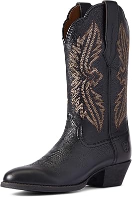 Photo 1 of ARIAT BMVY9 Womens Heritage R Toe StretchFit Western Boot Black Deertan 8.5 Wide