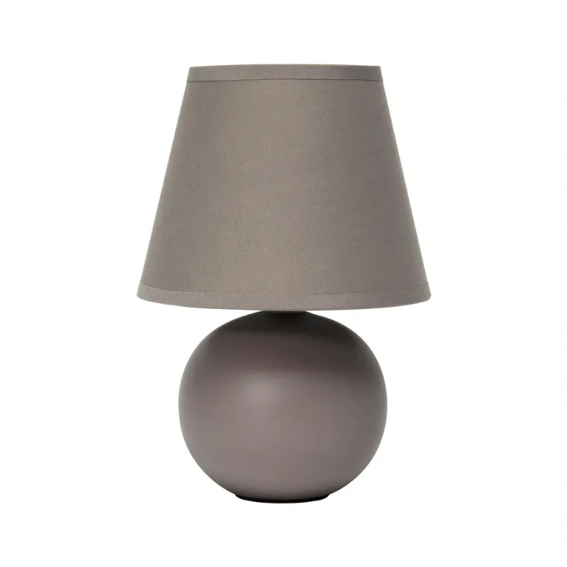 Photo 1 of ***USED***4 PACK****Simple Designs Ceramic Globe Table Lamp GREY