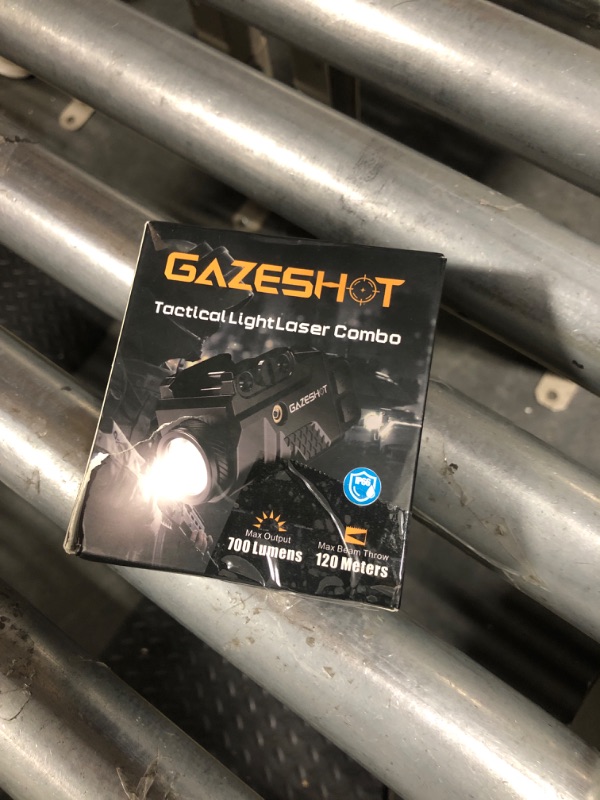 Photo 1 of GAZESHOT Mini 700 Lumen Pistol Light Laser Combo Weapon Light Tactical Flashlights, Magnetic USB Rechargeable with Red Beam Sight and Strobe Mode for GL Glock and Picatinny Rail